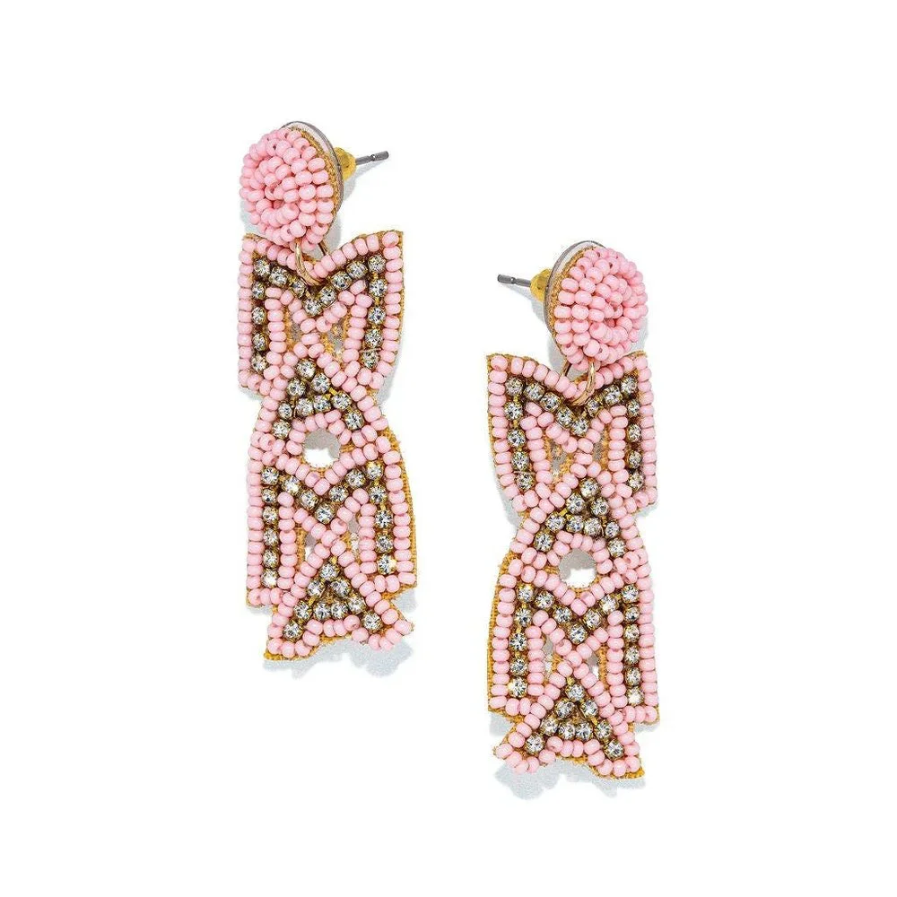 LAST ONE - BEADED MAMA STATEMENT EARRINGS - Picture 2 of 4